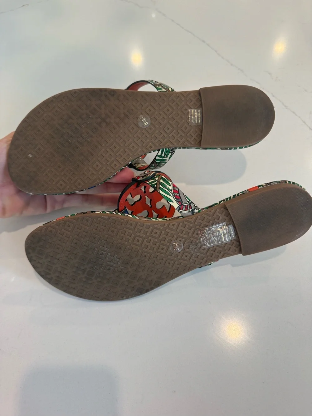 Tory Burch Multicolor Tropical Print Miller Sandals